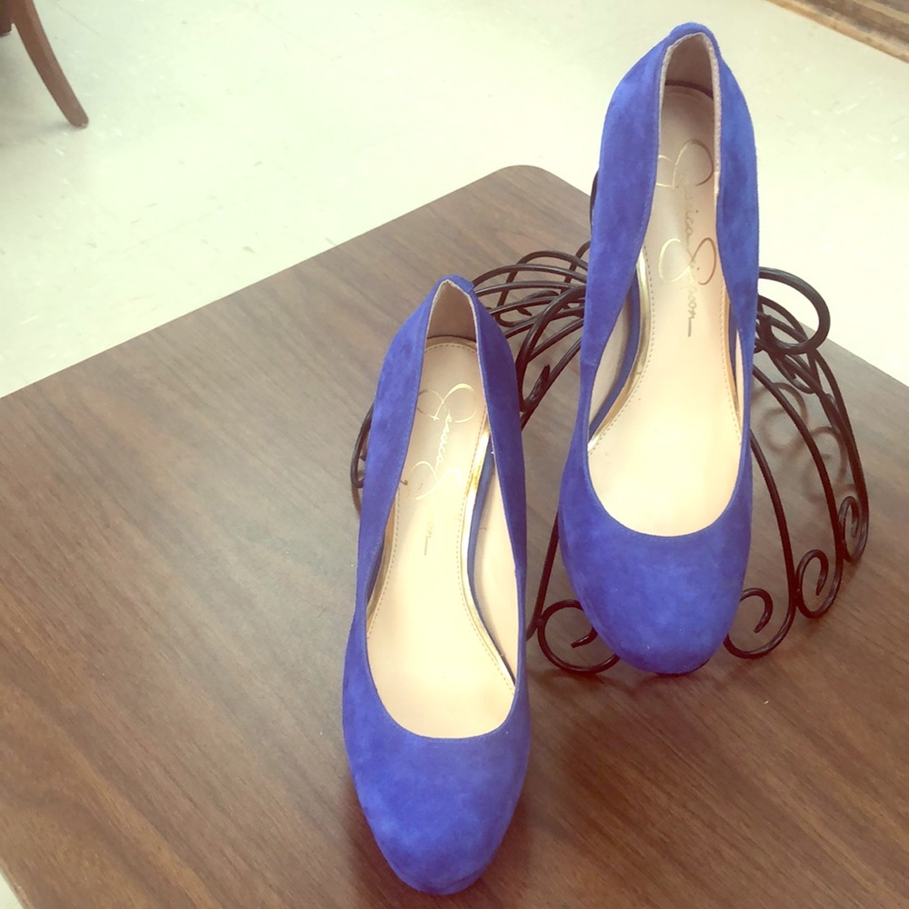 Jessica Simpson Blue Suede Shoes